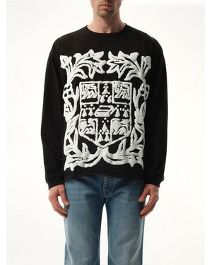 Rhude Long Sleeve T-Shirt, 100% Cotton, Size: Large - Black
