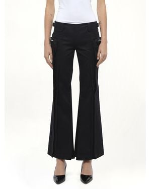 Fax Copy Express Flared Cargos, 100% Cotton, Size: Medium - Black