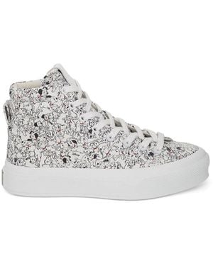 Givenchy Disney 101 Dalmatians City High Sneakers, 100% Leather - White