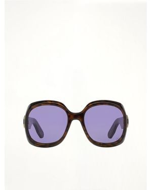 Dior Lady 9522 R2F 10A158 Sunglasses - Purple
