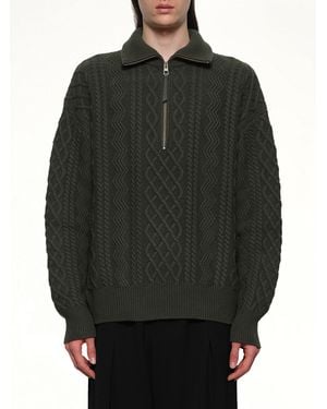 Loewe Zip Up Jumper - Grey