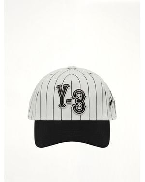 Y-3 Pinstripe Cap - White