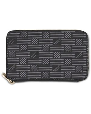 Moreau Continental Zip Wallet, 100% Leather - Black