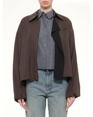 Loewe Fluid Viscose & Wool Jacket - Black