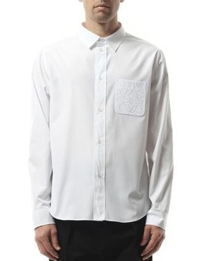 Loewe Anagram Embossed Shirt, 100% Cotton - Grey