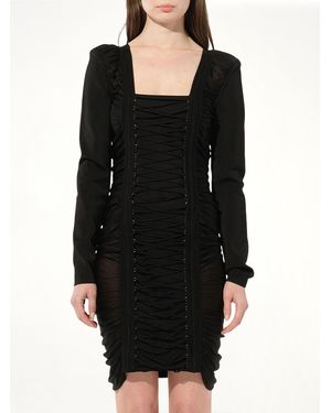 Balmain Maille Knit Const Dress - Black