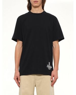 Loewe Back Print Relaxed Fit T-Shirt - Black