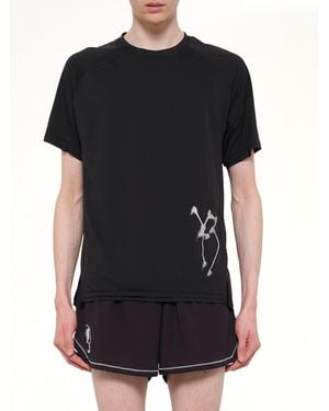 Y-3 3 Stripe Graphic Run T-Shirt - Black