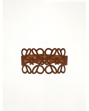 Loewe Anagram Cut Out Belt - Brown