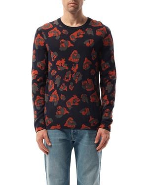 Lanvin Leopard Jacq Sweatshirter, Size: Medium - Blue
