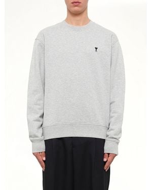 Ami Paris Ami De Coeur Sweatshirt - Gray