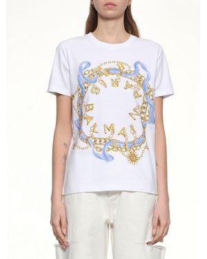 Balmain Paris Chain T-Shirt - White