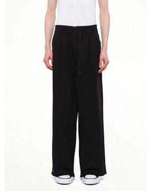 DSM KEI NINOMIYA Pile Knit Pleated Trousers - Black