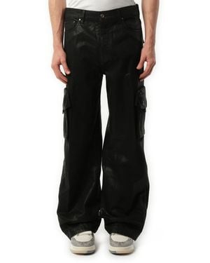 Amiri Wax M65 Baggy Cargo Trousers, 100% Cotton - Black