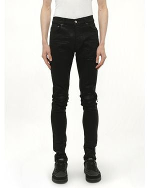Amiri Waxed Mx1 Jeans, 100% Cotton - Black