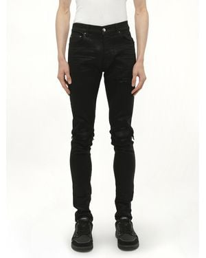 Amiri Waxed Mx1 Jeans, 100% Cotton - Black