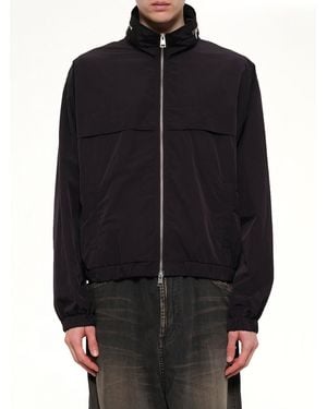 Ami Paris Windbreaker With Embossed Adc - Blue