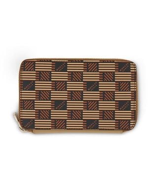 Moreau Continental Zip Wallet, 100% Leather - Brown