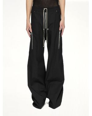 Rick Owens Cotton Twill Heizer Belas - Black