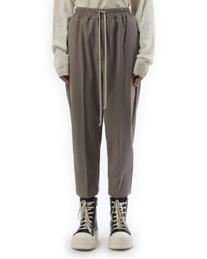Rick Owens Drawstring Astaires Cropped, 100% Wool - Grey