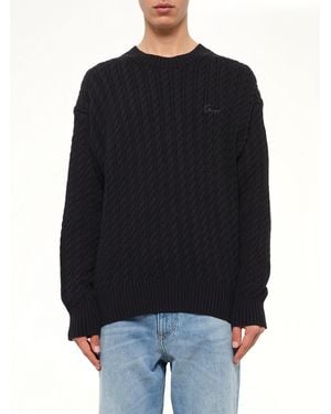 KENZO Signature Cable Knit Jumper - Black