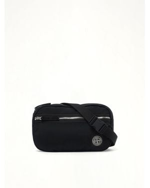Stone Island 920001 Coated Nylon Belt Bag - Black