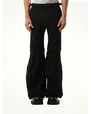 Balenciaga Flared Cargo Pants - Black