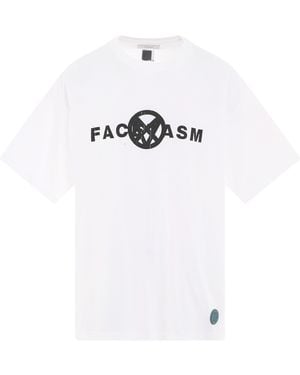 Facetasm Anarchy Big T-Shirt, Round Neck, Short Sleeves, , 100% Cotton - White