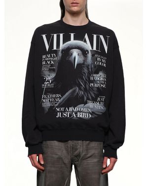 Doublet Villain Cover Print Sweat Shirt - Black