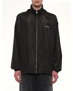 we11done Logo Windbreaker Jacket - Black