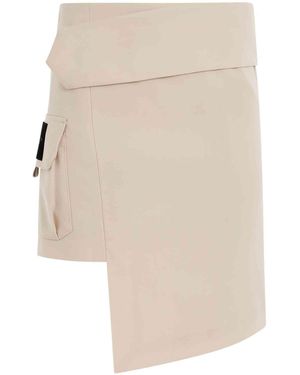 Off-White c/o Virgil Abloh Toybox Dry Wool Pocket Skirt, 100% Wool - Natural