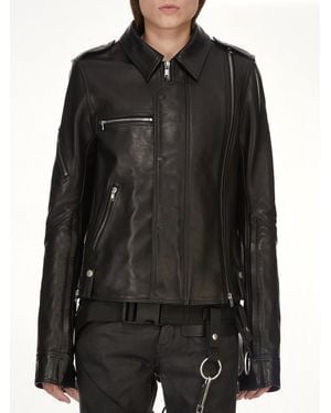 Rick Owens Vega Leather Jacket - Black