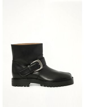 Maison Margiela Tabi County Buckle Ankle Boots - Black