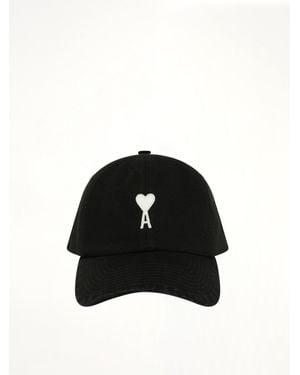 Ami Paris Ami De Coeur Felt Cap - Black