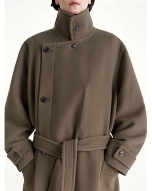 Lemaire Wrap Coat - Brown