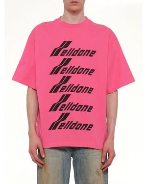we11done Classic Front Logo T-Shirt - Pink