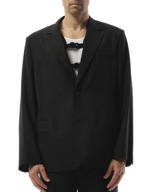 Doublet Tailored Jacket With Trail Vest, Long Sleeves, 100% Wool, Size: Small - Black