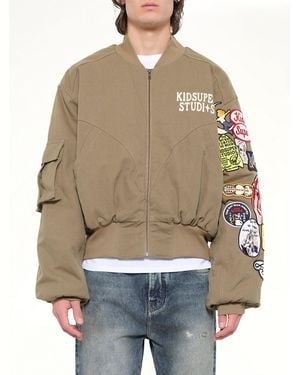 Kidsuper Patches Bomber Jacket - Natural