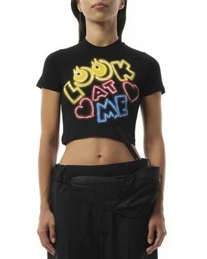 Doublet English Fan-Service Neon Paint T-Shirt - Black