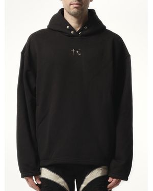 THUG CLUB Colour Emblem Hoodie - Black