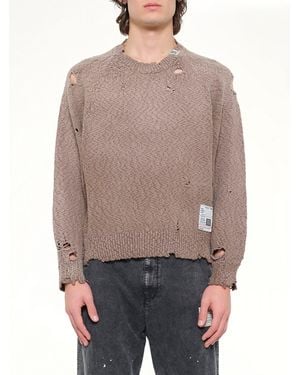 Maison Mihara Yasuhiro Sun Faded Knit Pullover - Grey