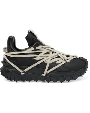 Rick Owens X Moncler Trailgrip Megalace Trainers, , 100% Leather - Black