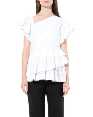 McQueen Shoulder Top - White
