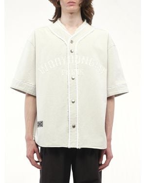 WOOYOUNGMI Baseball Denim Shirt, 100% Cotton - Natural