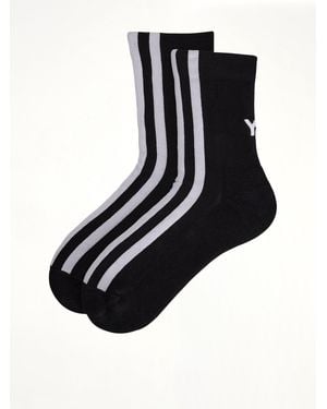 Y-3 Stripe Socks - Black
