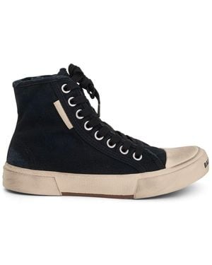 Balenciaga Paris High Trainers, 100% Cotton - Blue