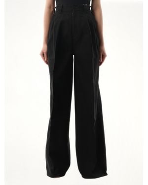 Maison Margiela Heavy Cotton Wide Trousers - Black