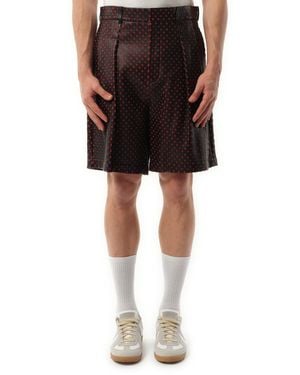 Givenchy Leather Bermuda Shorts, 100% Leather - Black