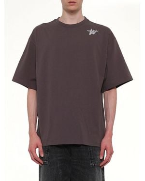 we11done Cotton Wd Logo T-Shirt - Grey