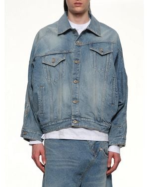 Doublet Distorted Cutting Denim Jacket - Blue
